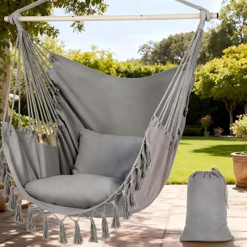 Portable Hammock Chair with Hanging Tassels