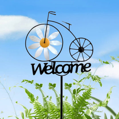 Metal Garden Windmill Daisy | Weather-Resistant | Yard and Lawn Decor