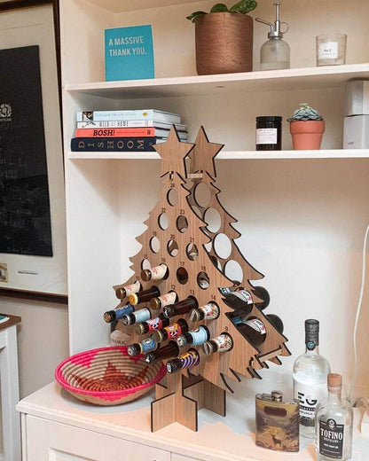 DIY Advent Calendar Made of Birch Wood | Reusable & Fillable | Tree or Circle