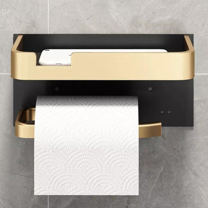Stylish Wall-Mounted Toilet Paper Dispenser with Shelf