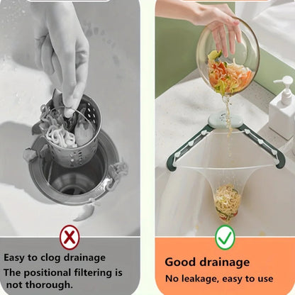 51-Piece Kitchen Sink Strainer Set | Triangular Drain and Storage Basket | Food-Safe Filter & Grid | Waste Organizer