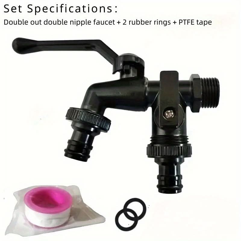 Durable Dual Connector Valve for Garden Irrigation
