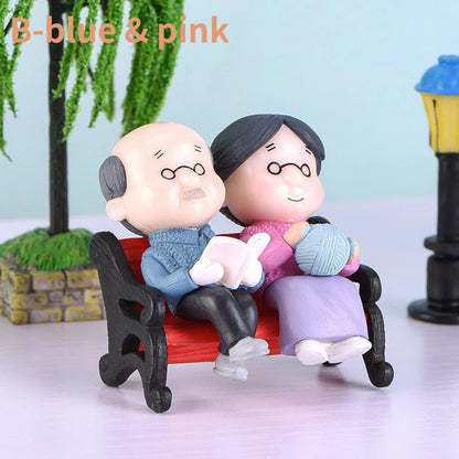 Miniature Garden and Home Accessories Set - Grandma and Grandpa Duo