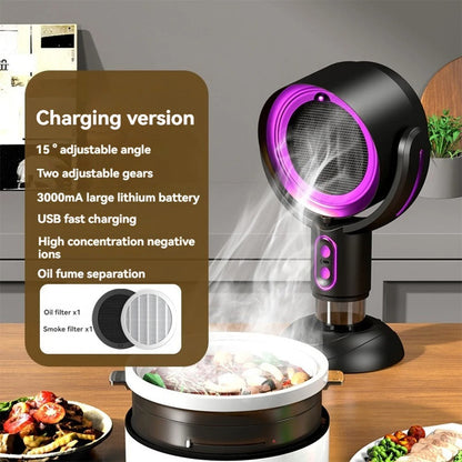 Portable Air Purifier Fan with Ion Technology and USB Charger