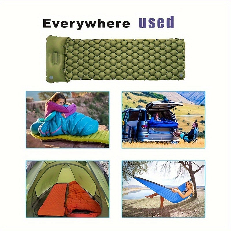 Inflatable Sleeping Mat – Lightweight & Compact with Honeycomb Design & Water-Resistant