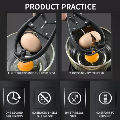 2-in-1 Egg Opener Tool – Versatile Egg Beater for Cooking