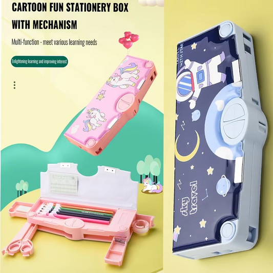 Effortless Pencil Case with Built-in Sharpeners