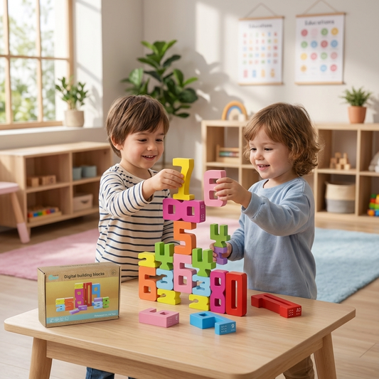 Educational Math and Number Learning Blocks