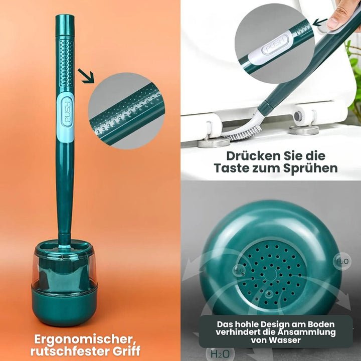Smart Toilet Brush with Liquid Dispenser & Flexible Head