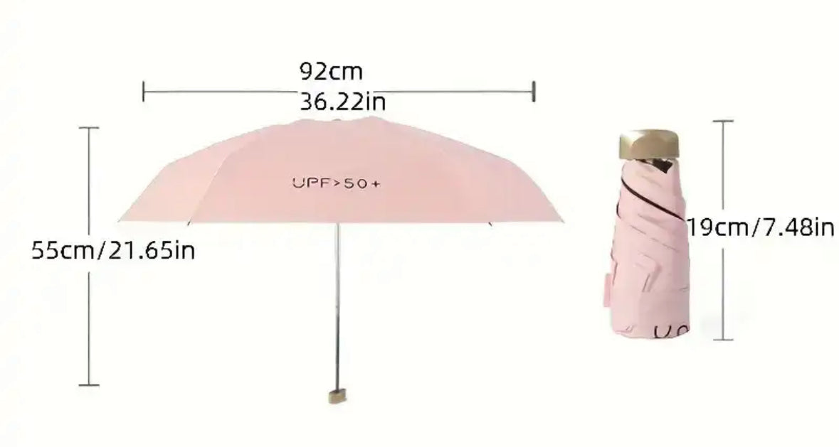Mini Compact Umbrella – Portable Sun and Rain Shield for Travel