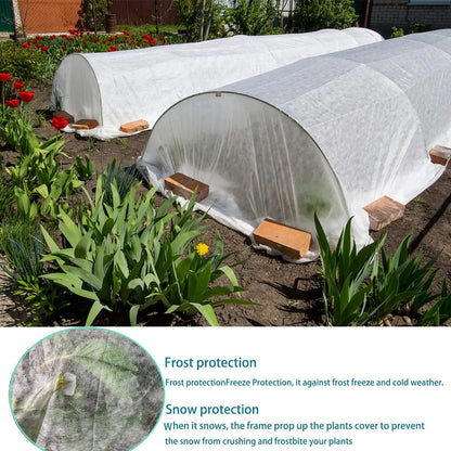White Plant Protection Fabric - Frost and Insect Barrier, Light-Transmitting