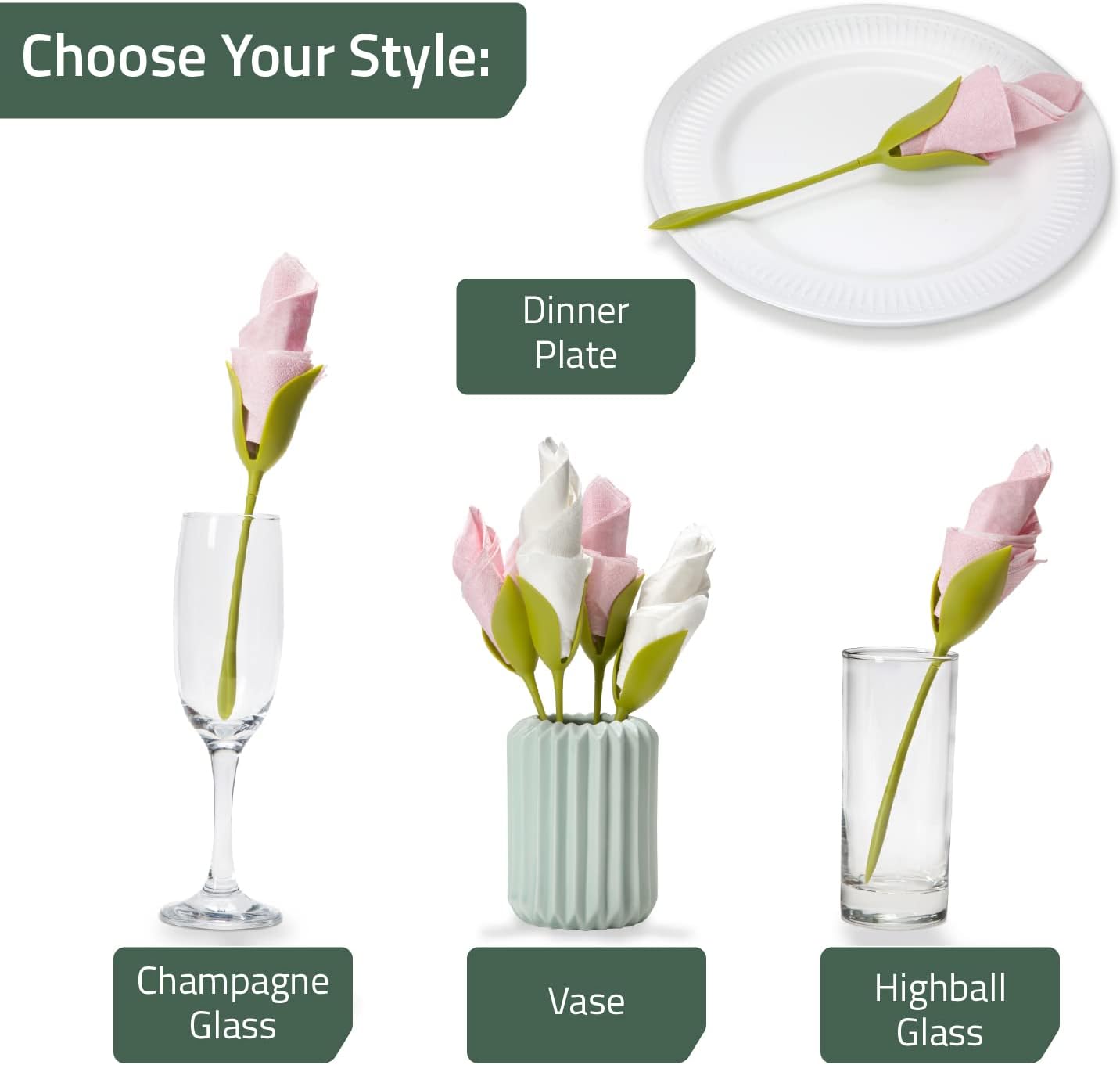 Transform Napkins into Stunning Flower Arrangements - Buy 1 Get 1 Free