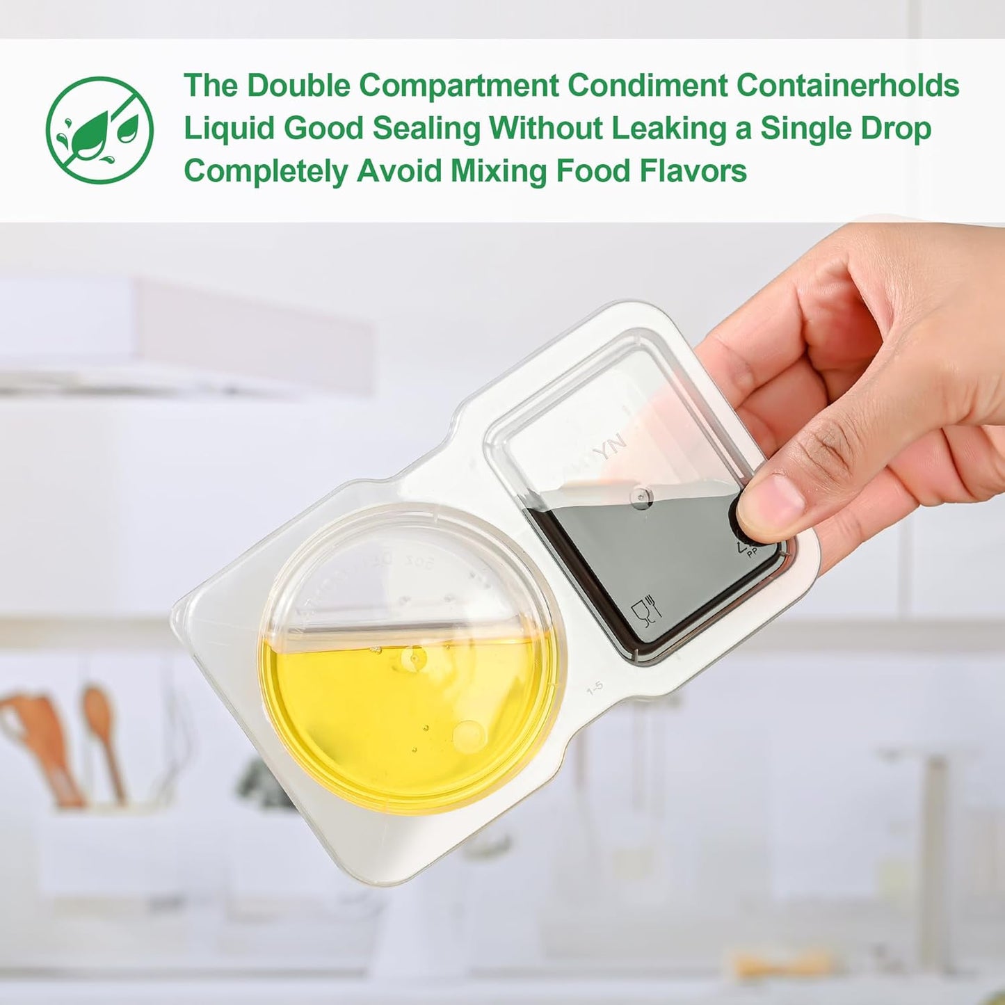 Dual-Compartment Sauce Container – Leak-Proof & Portable