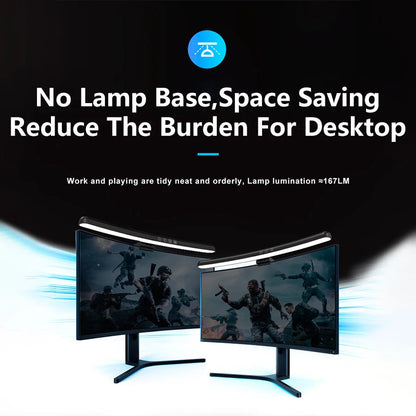 USB-Powered LED Monitor Light with RGB Backlighting and Adjustable Brightness - 60-Minute Timer