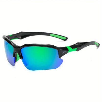 Lightweight Polycarbonate Sports Sunglasses with UV400 Protection - Non-Slip Temples for Cycling, Running, Fishing