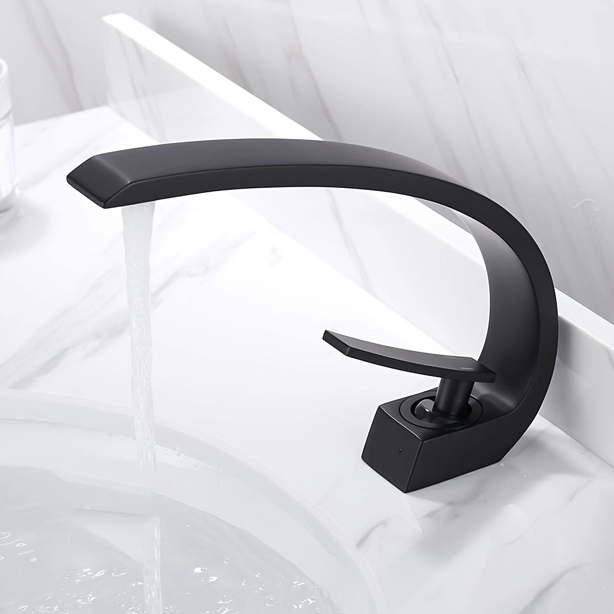 Black Brass Sink Faucet for Bathroom or Kitchen