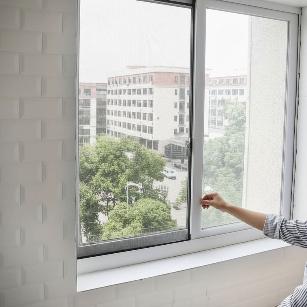 Self-Adhesive Window Net Kit for Insect Defense and Airflow