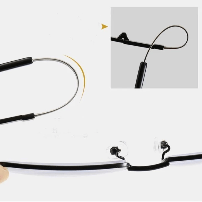 Dual-Use Reading Glasses with Titanium Frame for Distance and Near Vision
