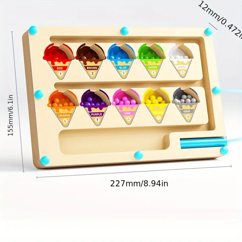 Magnetic Ice Maze Puzzle - Colorful Educational Toy for Kids 3+