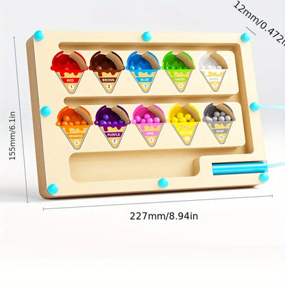 Magnetic Ice Maze Puzzle - Colorful Educational Toy for Kids 3+
