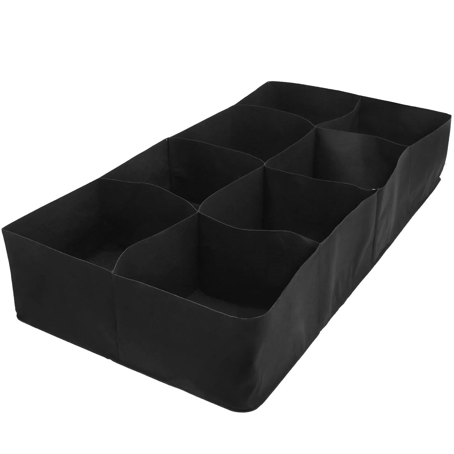 Raised Garden Bag with 8 Compartments | Black Felt Material | 180x90x30 cm