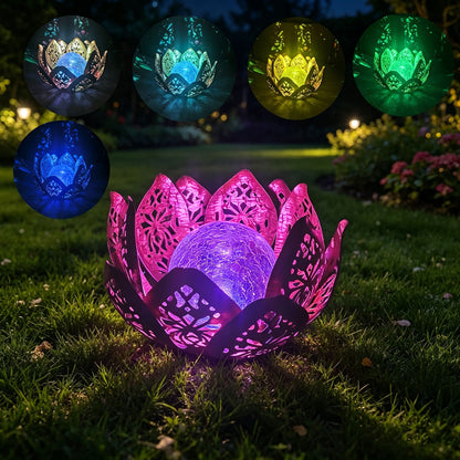 Solar Lotus Flower Table Lamp