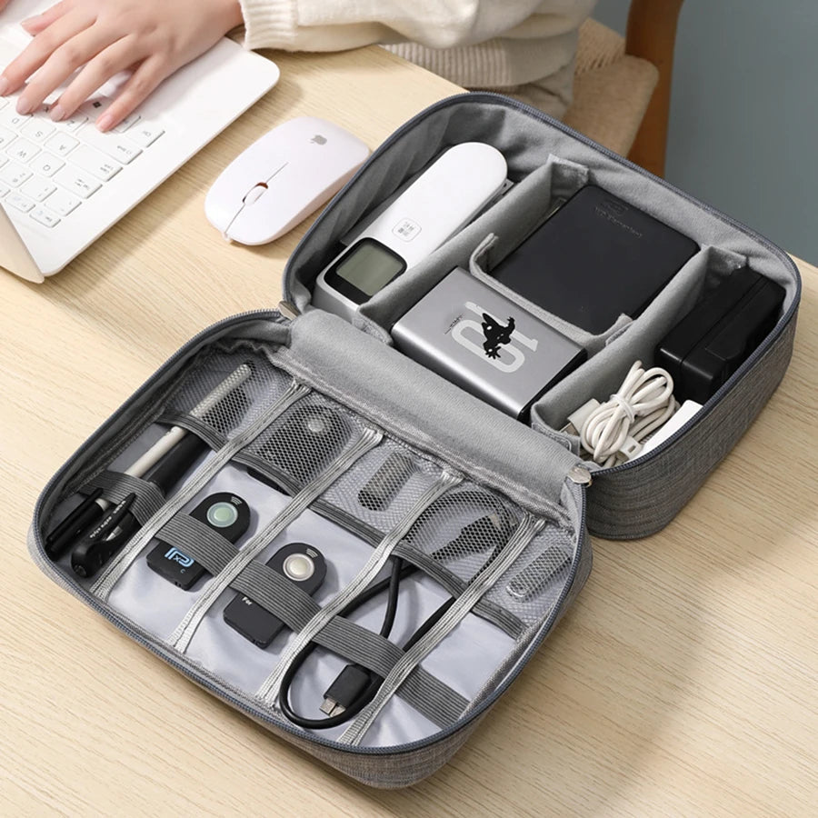 Electronic Organizer Bag | Waterproof | Portable for Travel | Storage for Cables & Accessories