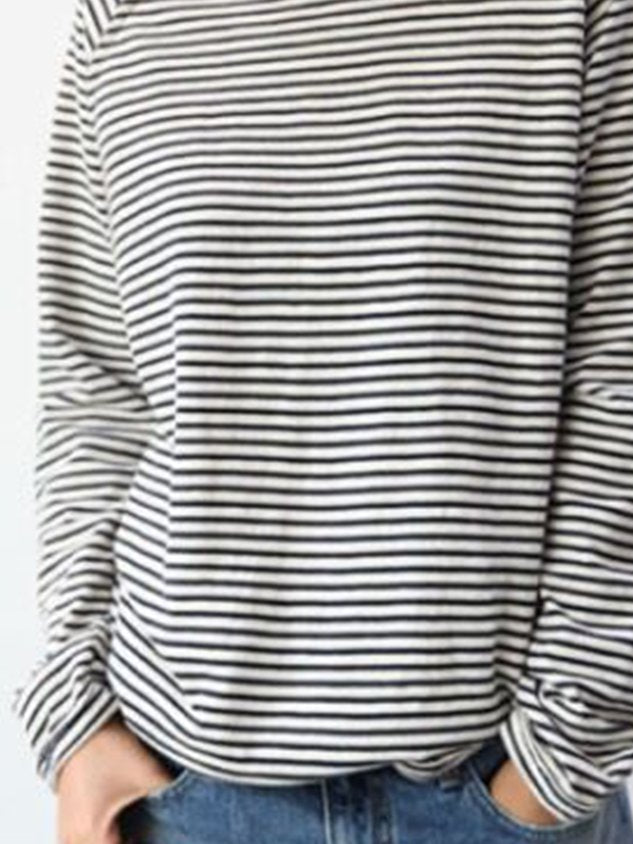 Striped Long-Sleeve Top