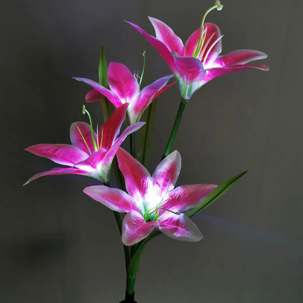 Solar LED Flower Lights – Color Changing Garden Stakes for Outdoors