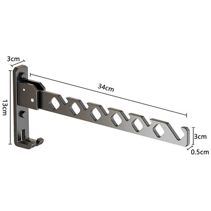 Wall-Mounted Clothes Dryer with 180° Swivel | Foldable | Aluminum 13 x 34 x 3 cm
