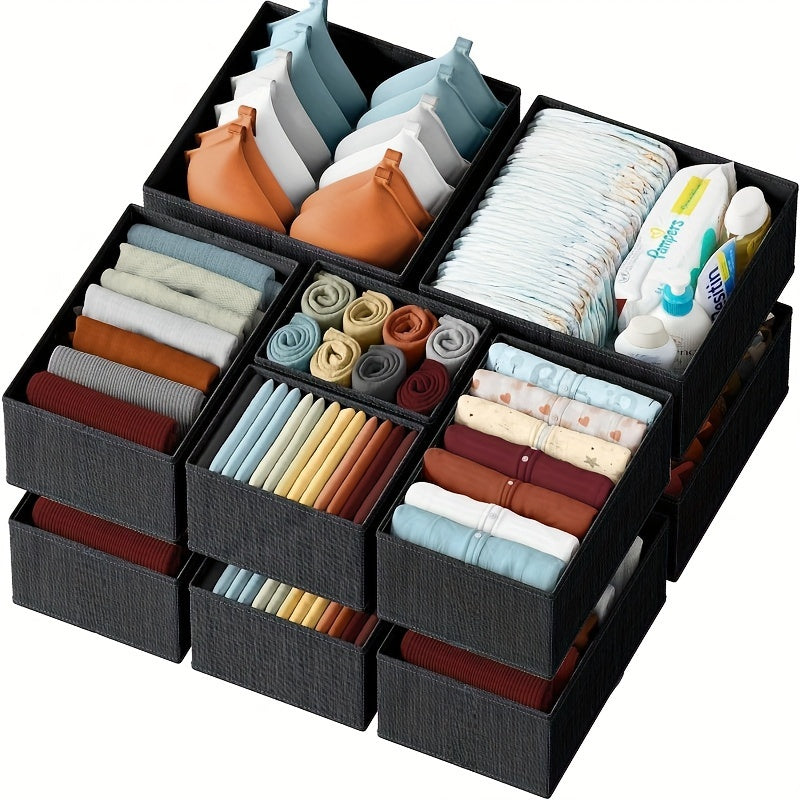 12-Piece Folding Organizer Set for Baby and Kids Clothing – Lightweight and Hygienic, Perfect for Drawers