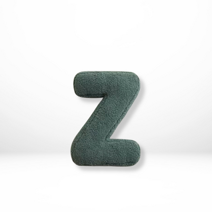 Velvet Decorative Pillow with Alphabet Letters A to Z