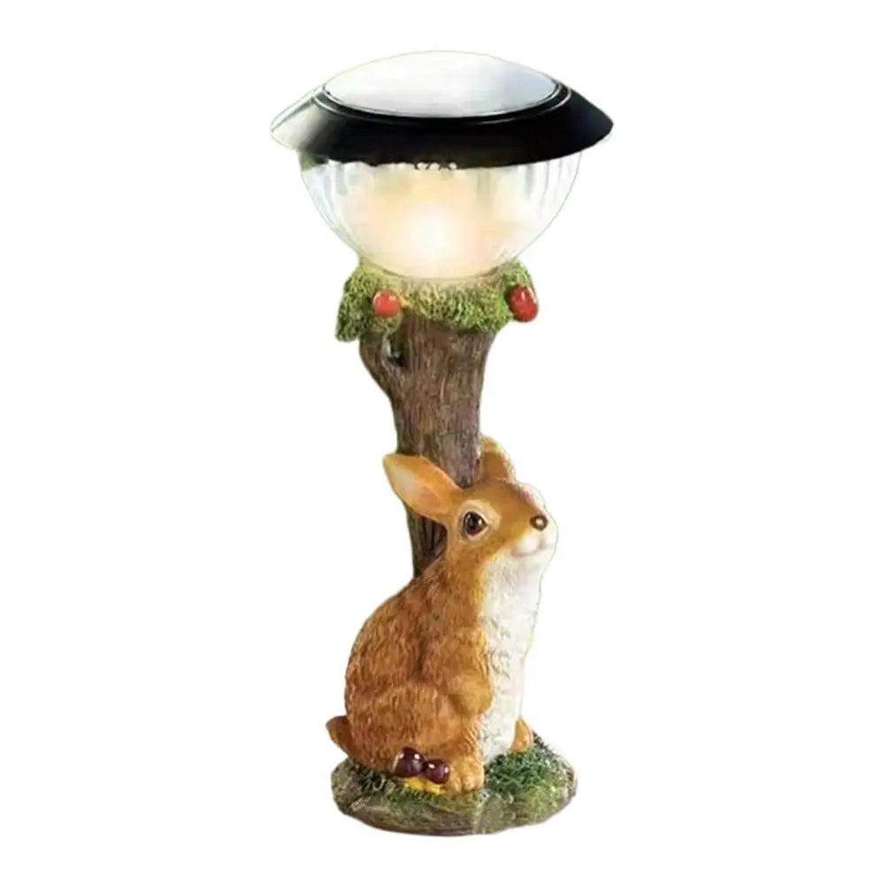 Solar Garden Statue for Pets - Dog/Cat/Rabbit | LED Lawn Light | 13 cm