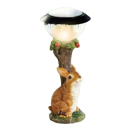 Solar Garden Statue for Pets - Dog/Cat/Rabbit | LED Lawn Light | 13 cm