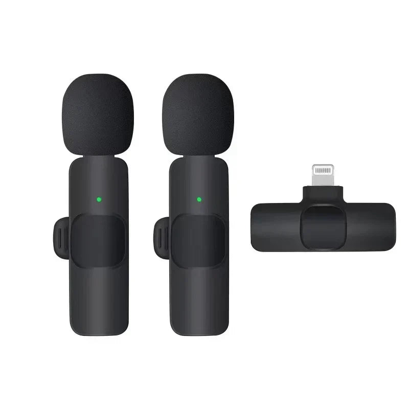 Portable Wireless Clip-On Microphone - 20m Range, Multi-Device Compatible