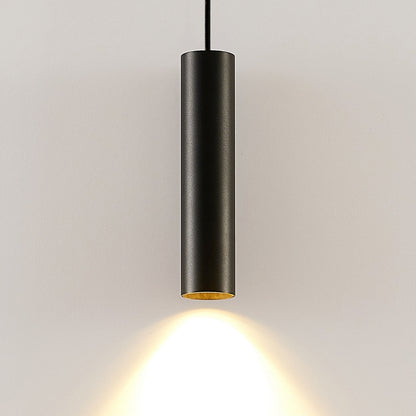 Black Aluminum Tube Pendant Light Fixture