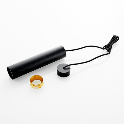 Black Aluminum Tube Pendant Light Fixture