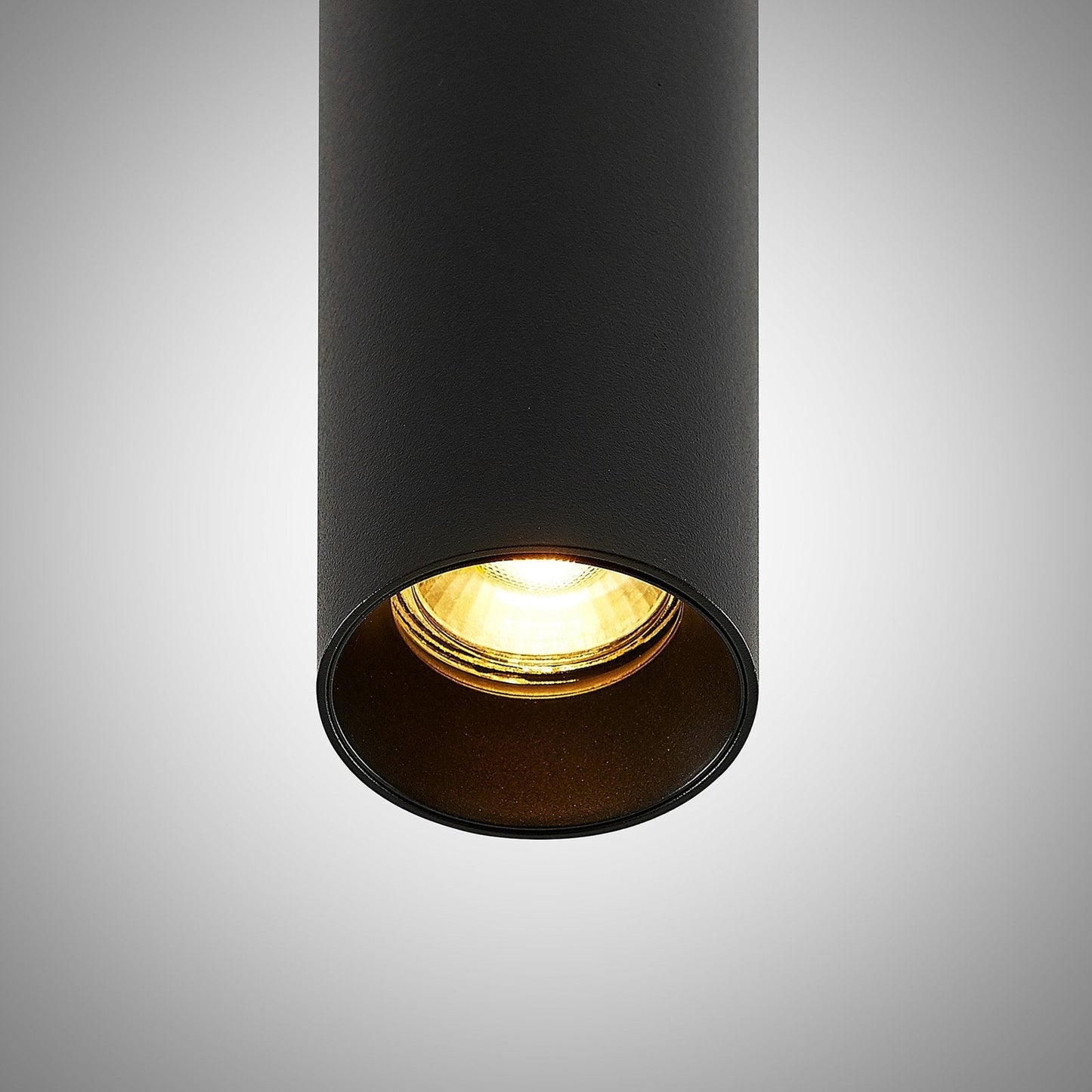 Black Aluminum Tube Pendant Light Fixture
