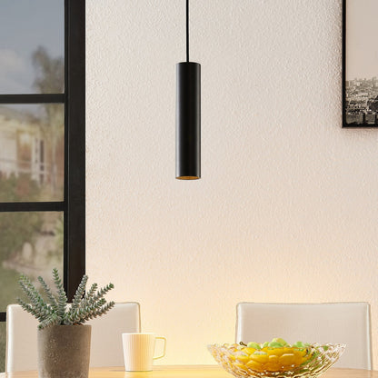 Black Aluminum Tube Pendant Light Fixture