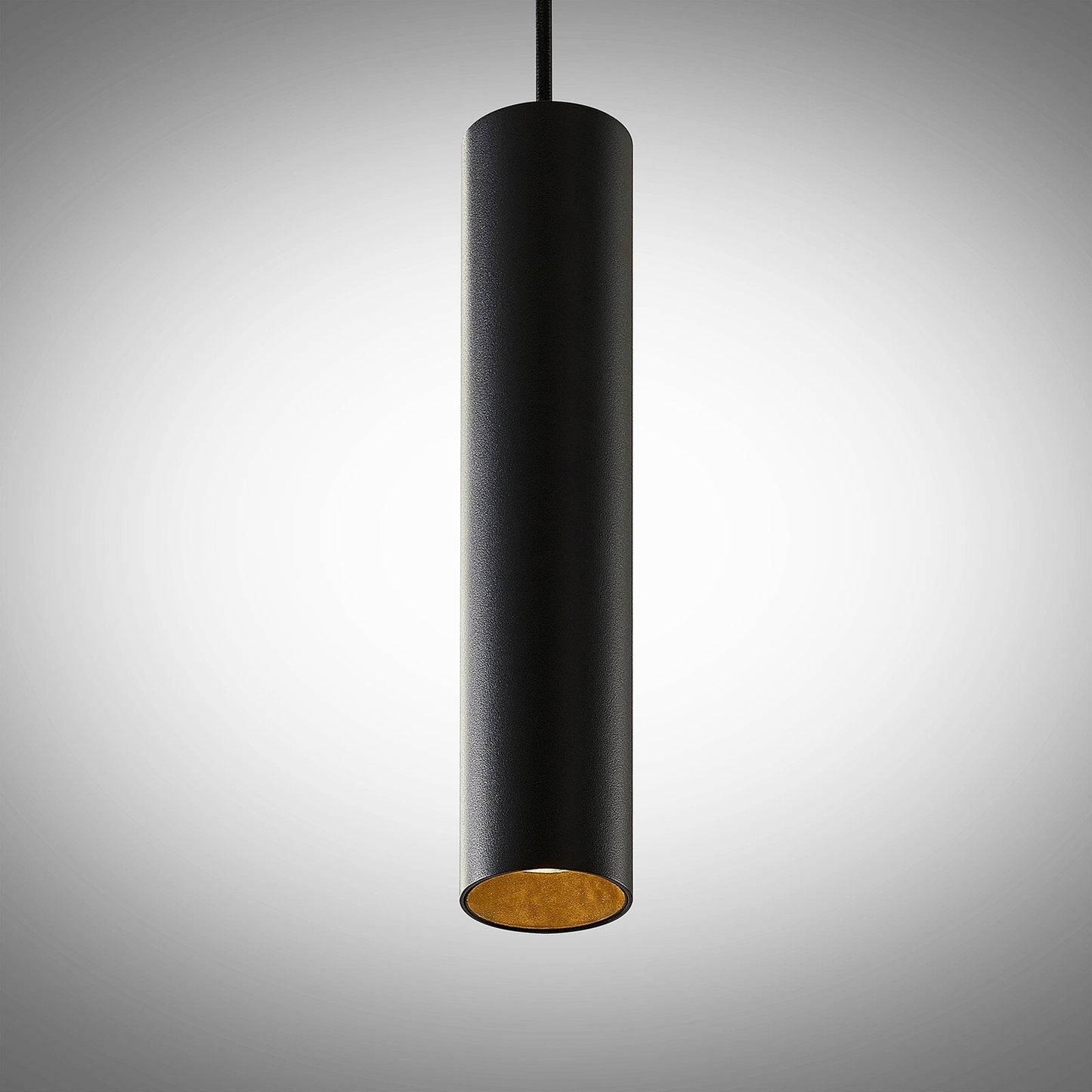 Black Aluminum Tube Pendant Light Fixture