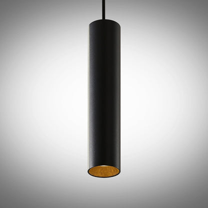 Black Aluminum Tube Pendant Light Fixture