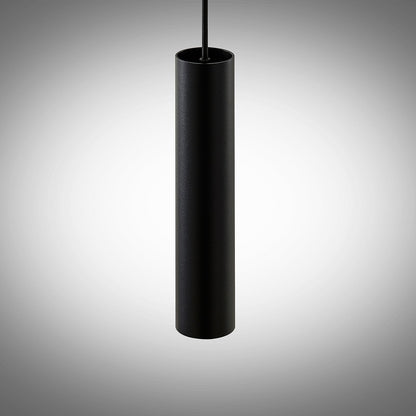Black Aluminum Tube Pendant Light Fixture