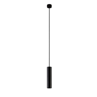 Black Aluminum Tube Pendant Light Fixture
