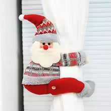 Christmas Curtain Tiebacks – Snowman, Santa & Reindeer Designs | 18×5.5 in