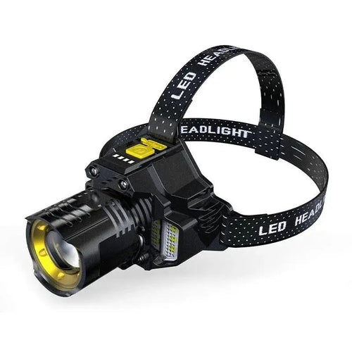 Rechargeable LED Headlamp with Zoom Focus and USB-C Connection