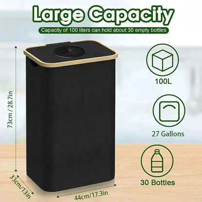 Compact 100-Liter Recycling Organizer | Foldable Waste Separator for Easy Storage
