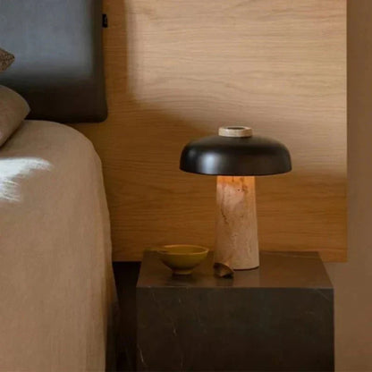 Elegant Travertine Lamp for Table Decor