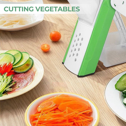 Versatile Vegetable Slicer with Adjustable Safety Features