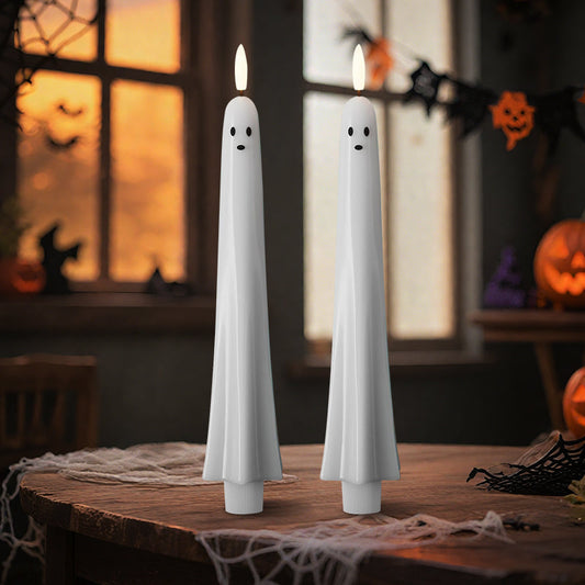 Remote-Controlled 3D Candle with Flame – SpookGlow Light