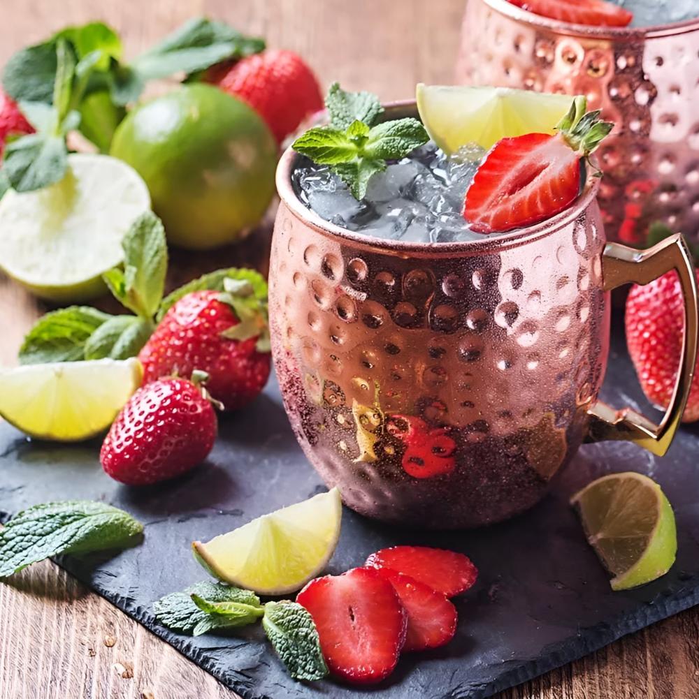Elegant Hammered Copper Drinking Mug